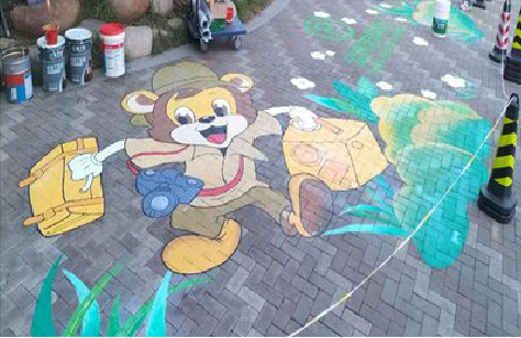 宜都夏季画地面彩绘会遇到的问题