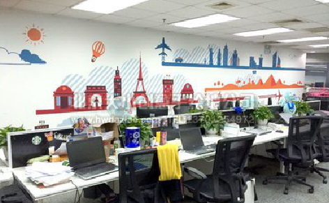 宜都教你设计办公室墙绘的方法。