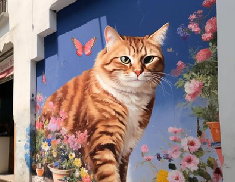 宜都自己绘制有个性的手绘墙